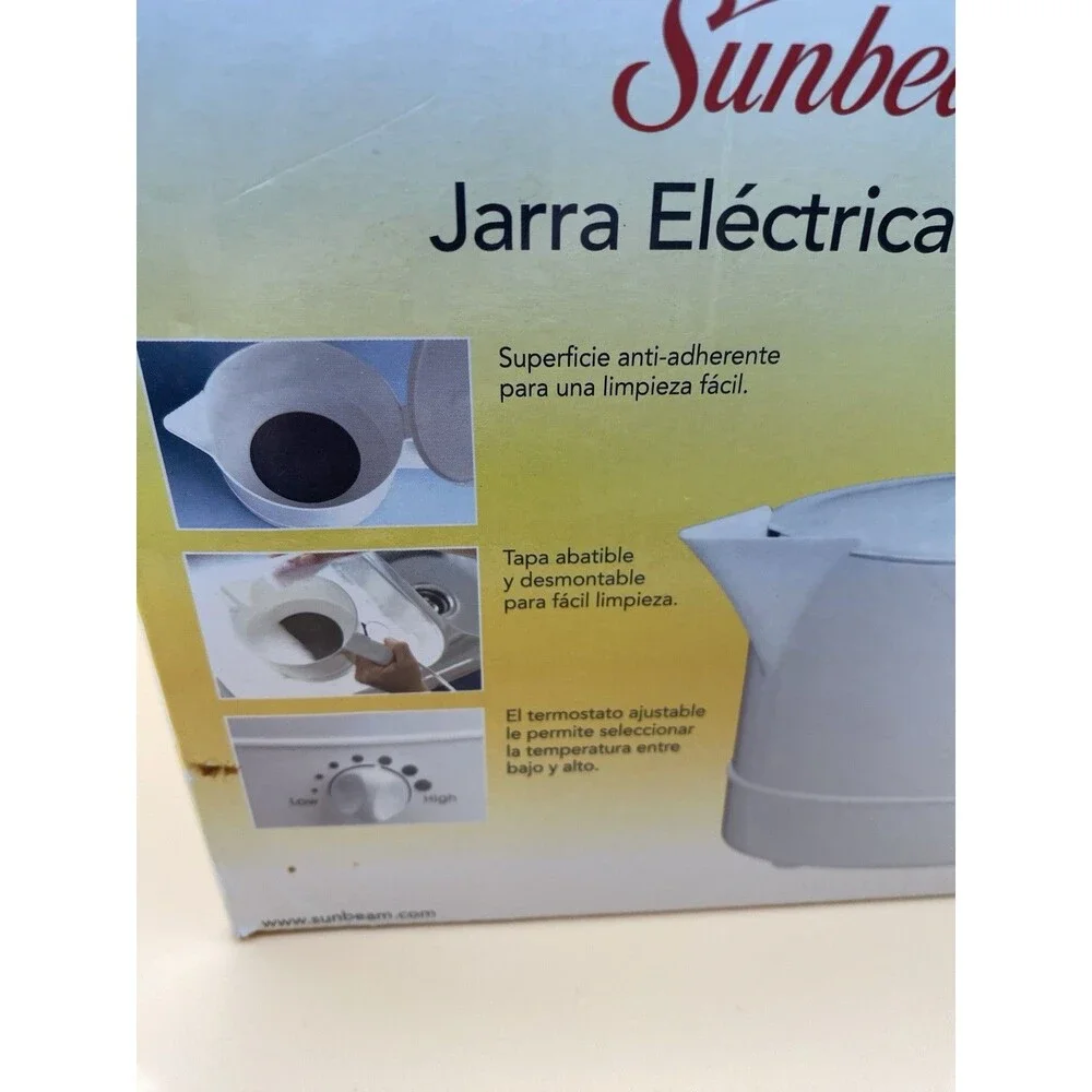 Sunbeam Hot Pot Express Electric Adjustable Heat White 32 Ounce-Tested Working